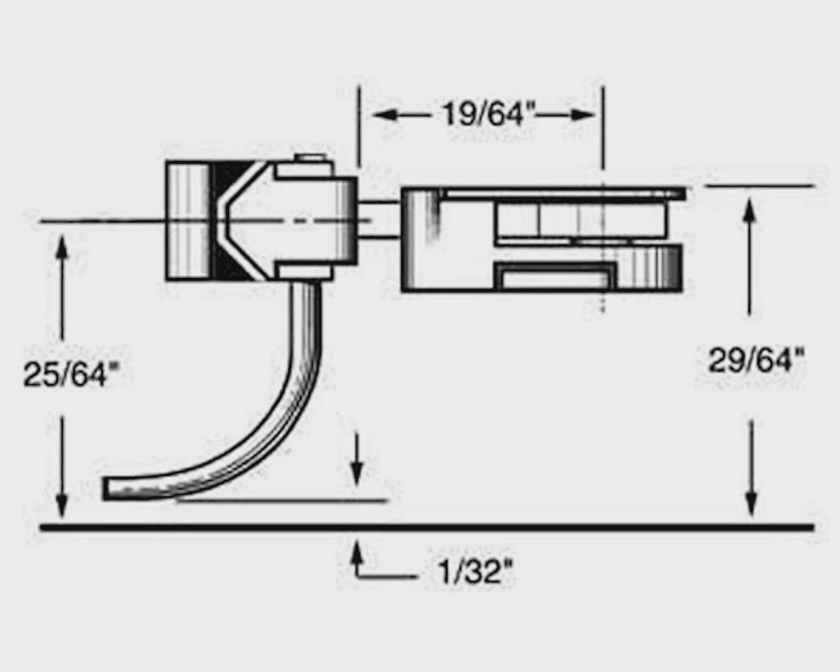 Kadee HO Body Mounted Coupler, 19/64" Center (2pr) (KAD38)