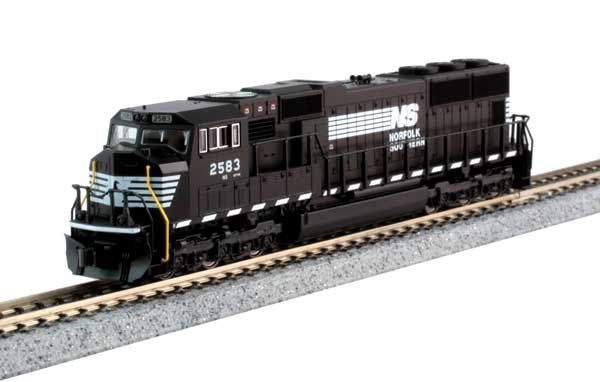 Kato EMD SD70M w/Standard Flat Radiators -- Norfolk Southern #2581 (black, white) (KAT1767613)