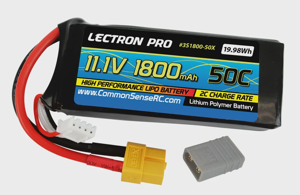 Lectron Pro 11.1V 1800mAh 50C Lipo Battery With XT60 (3S1800-50X)