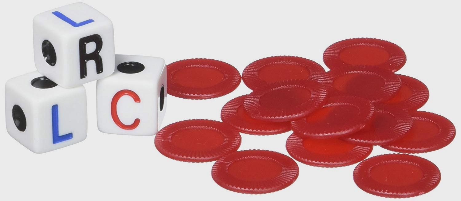LCR (Left-Center-Right) Dice Game in Tube Koplow Games (KOP00002)