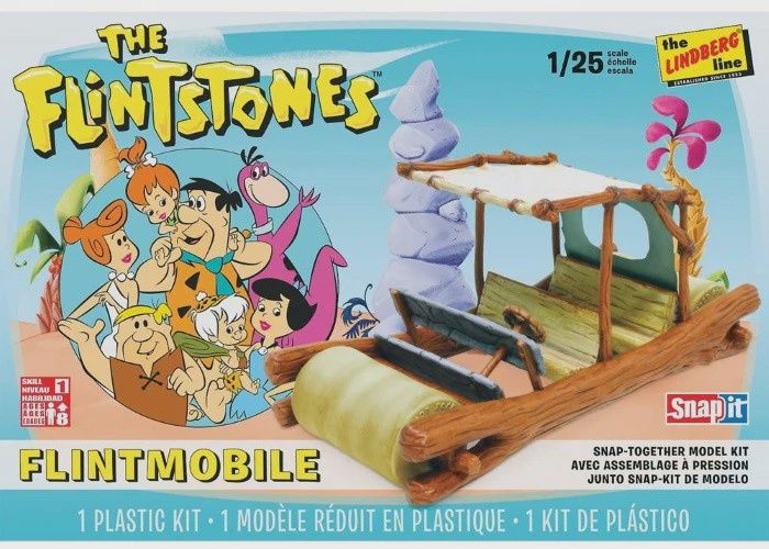 Lindberg 1/25 Flintstones Car SNAP Kit (LNDHL604)