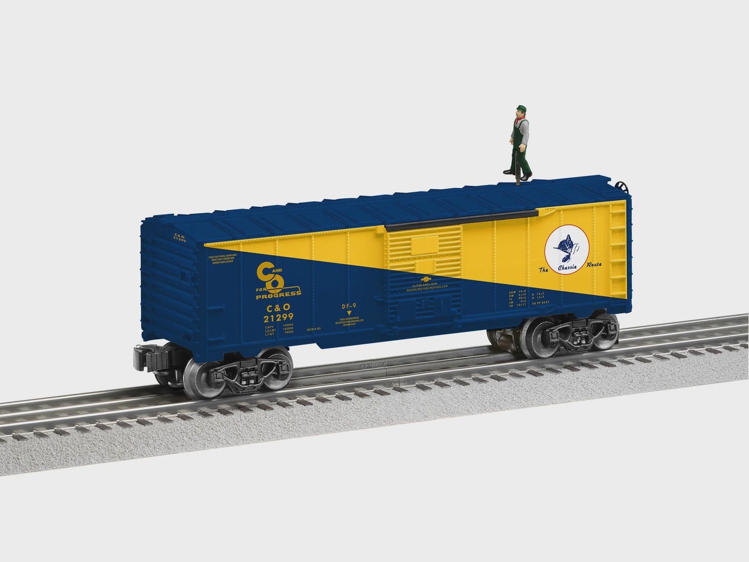 LIONEL O27 WALKING BRAKEMAN CAR, C &amp; O (LNL2128010)