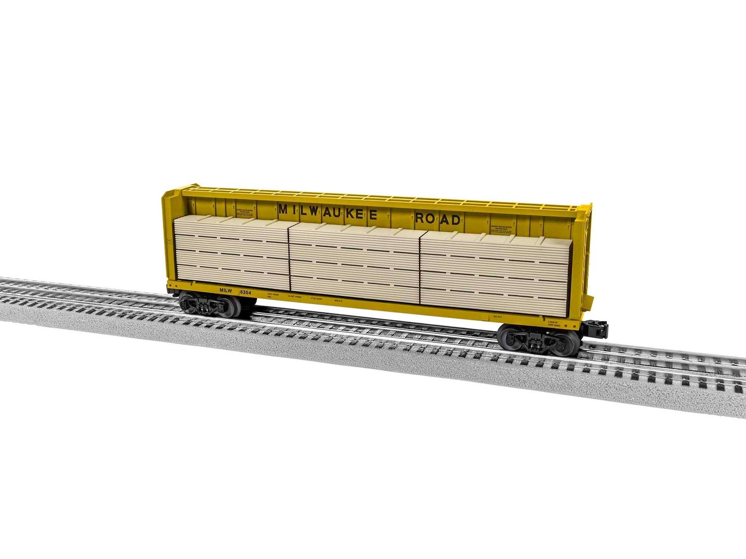 Lionel MILWAUKEE ROAD STANDARD O CENTERBEAM FLATCAR #6354 (LNL2043054)