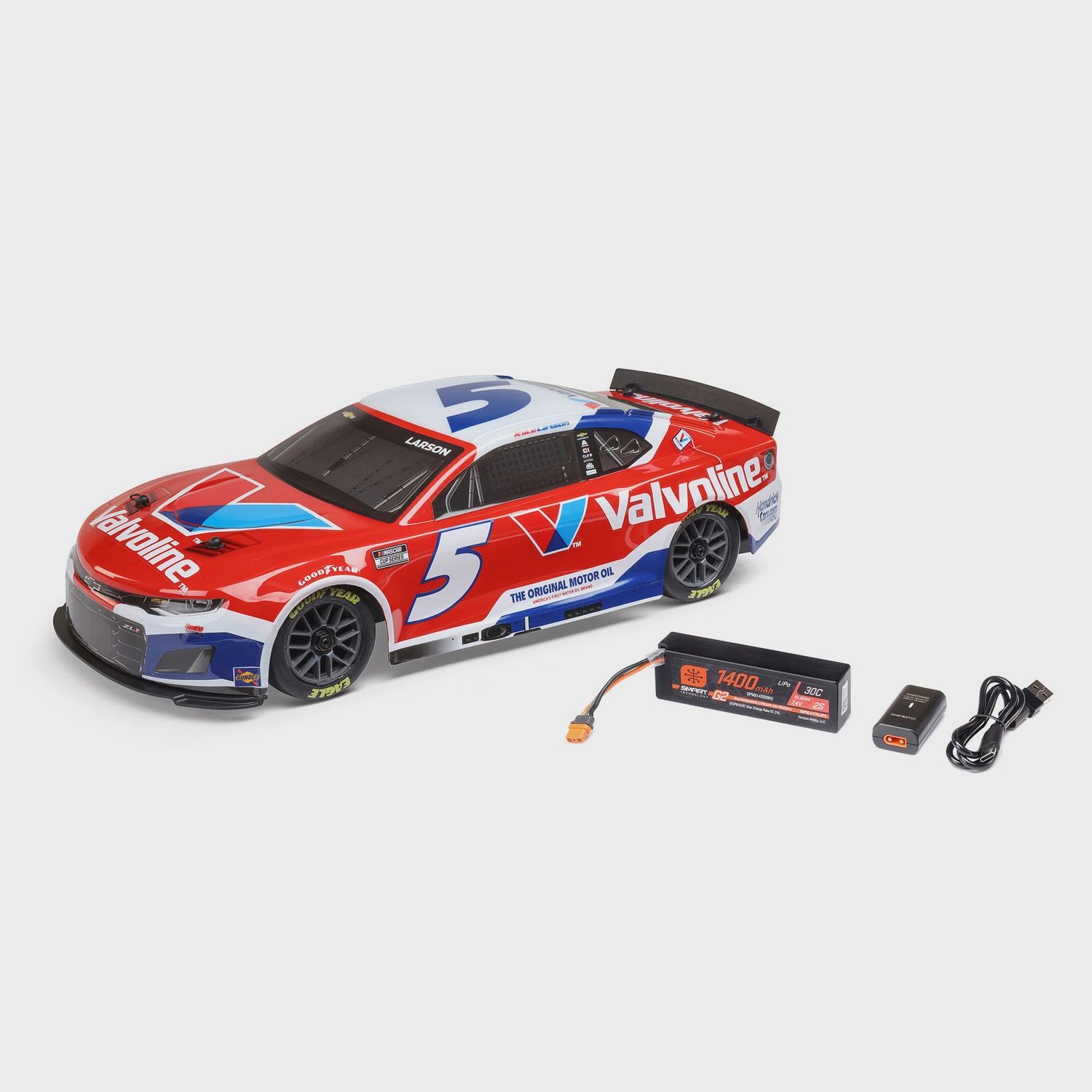 Losi 1/12 NASCAR #5 Chevy Camaro ZL1 1/12 2S AWD RTR On-Road Car (Kyle Larson) w/2.4GHz Transmitter, Battery, &amp; Charger (LOS1122505)