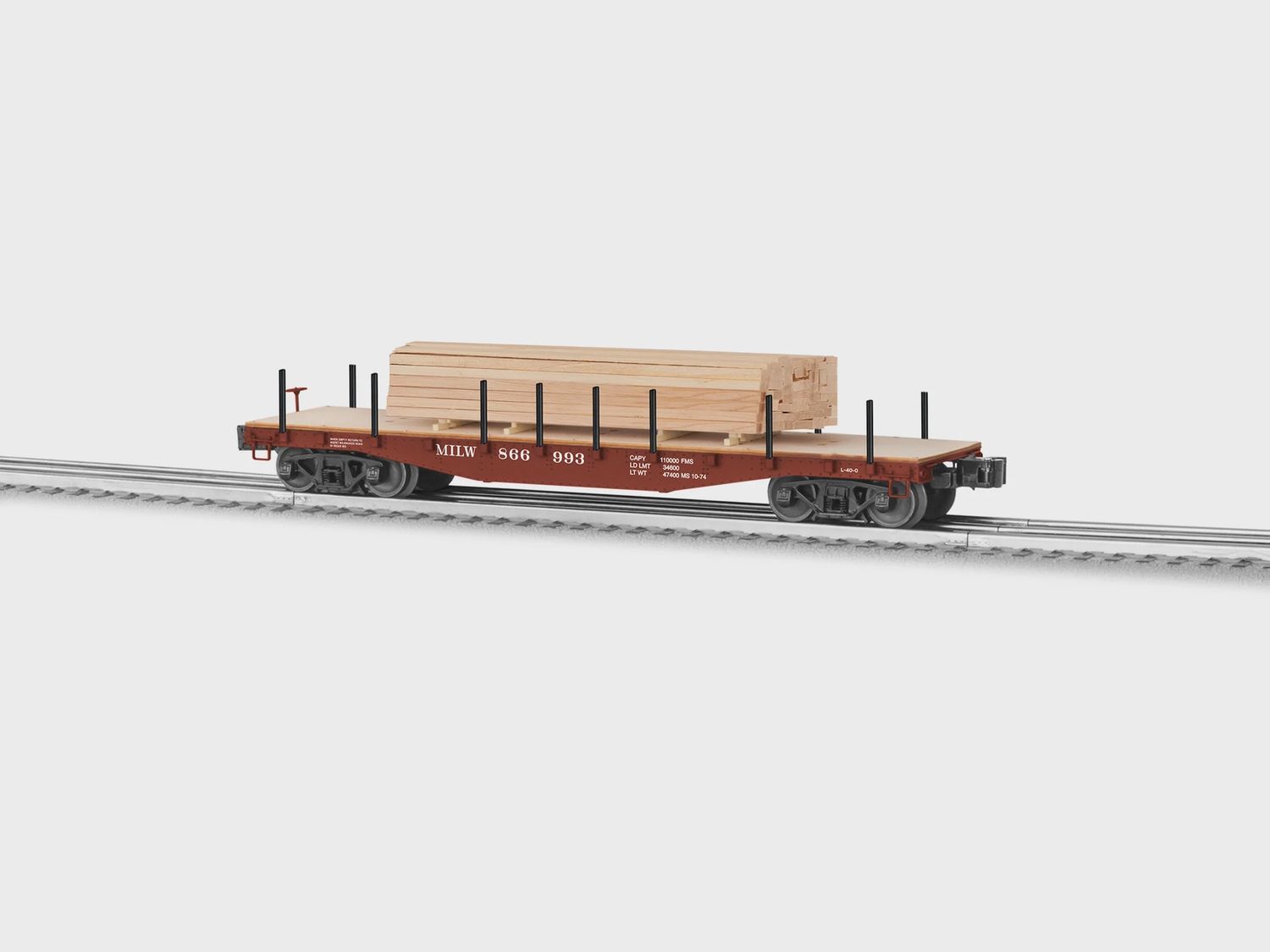 Lionel Milwaukee Rd 40' Flat w/ Lumber Load (LNL682850)