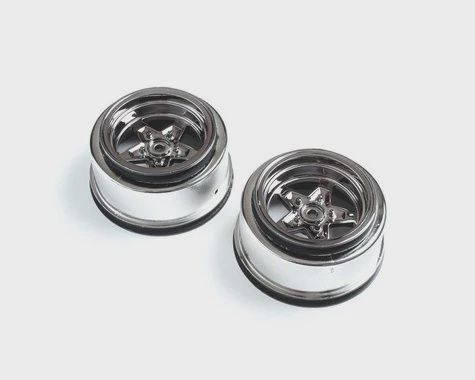 Losi Black Chrome Rear Wheel (2) for 22S Drag (LOS43050)