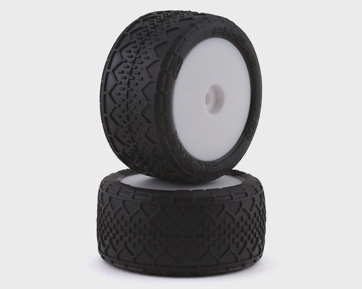 Losi Mini-B Rear Pre-Mounted BK Bar Tires (White) (2) (LOS41018)