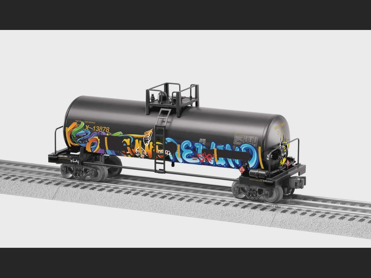 Lionel UTLX Graffiti Tank car #13878 (black, yellow, graffiti) (LNL2428380)