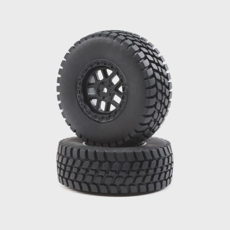 Losi 1/10 Alpine Front/Rear 2.2/3.0 Pre-Mounted Tires, 12mm Hex (2): Baja Rey (LOS43025)