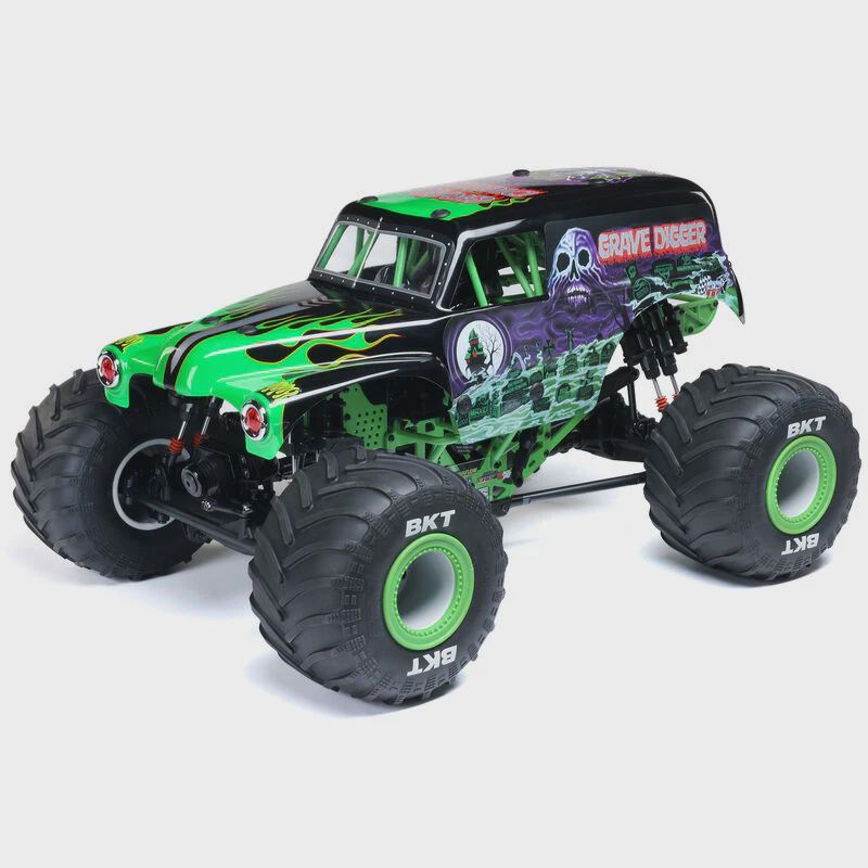 Losi LMT 2.0 Grave Digger Solid Axle 4x4 RTR Brushless Monster Truck (Green) w/DX3 Smart DSMR 2.4GHz Radio (LOS04028T1)