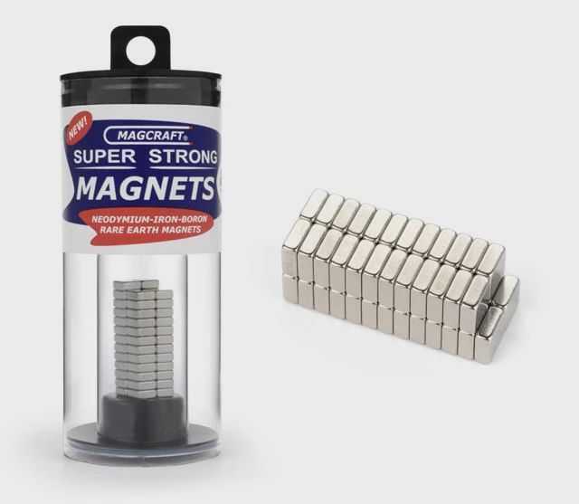Magcraft .25" x .25" .100" Block Rare Earth Magnets (50) (MFM610)
