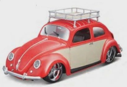 Maito 1/18 1951 VW Beetle Custom (Met. Red w/Cream (MAI32614RED)