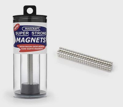 Magcraft 1/8''x1/16'' Rare Earth Disc Magnets (100) (MFM566)