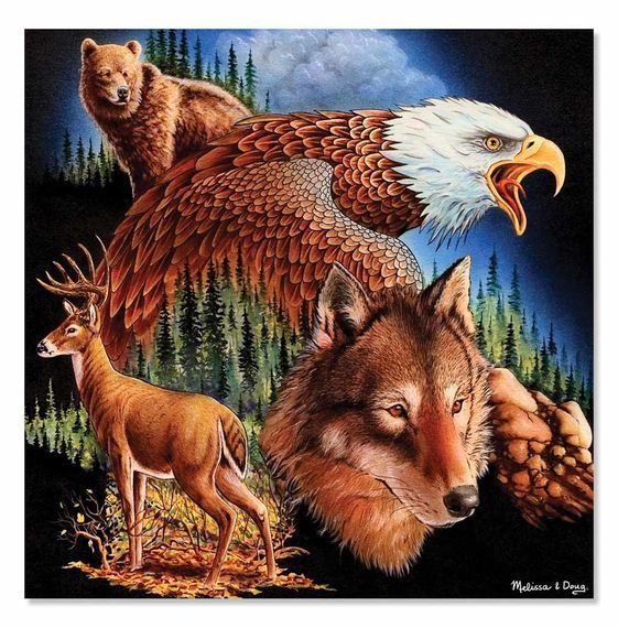 Melissa &amp; Doug King of the Mountain Cardboard Jigsaw - 500 Pieces (M&amp;D9033)