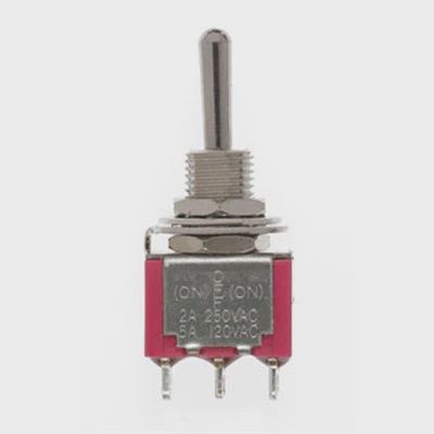 Miniatronics SPDT Mini Toggle Switch, Sprung, 5A, 120V (2) (MNT3622002)