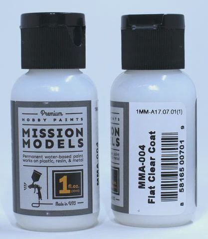Mission Models Flat Clear Coat 1oz Water Based (MIOMMA004)