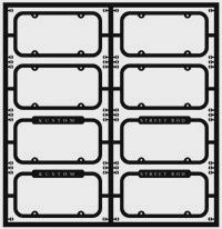 Model Car Garage 1/24-1/25 License Plate Frames-Vintage (8) (Photo Etch) (MCG-2009)