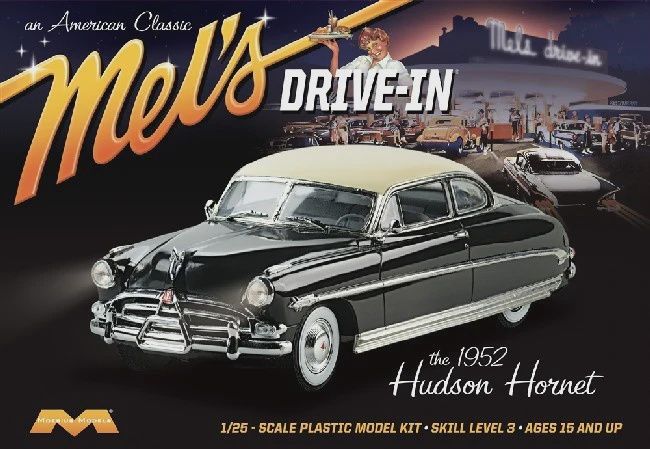 Moebius 1/25 1952 Hudson Hornet Car Mel's Drive-In (MOES2001)