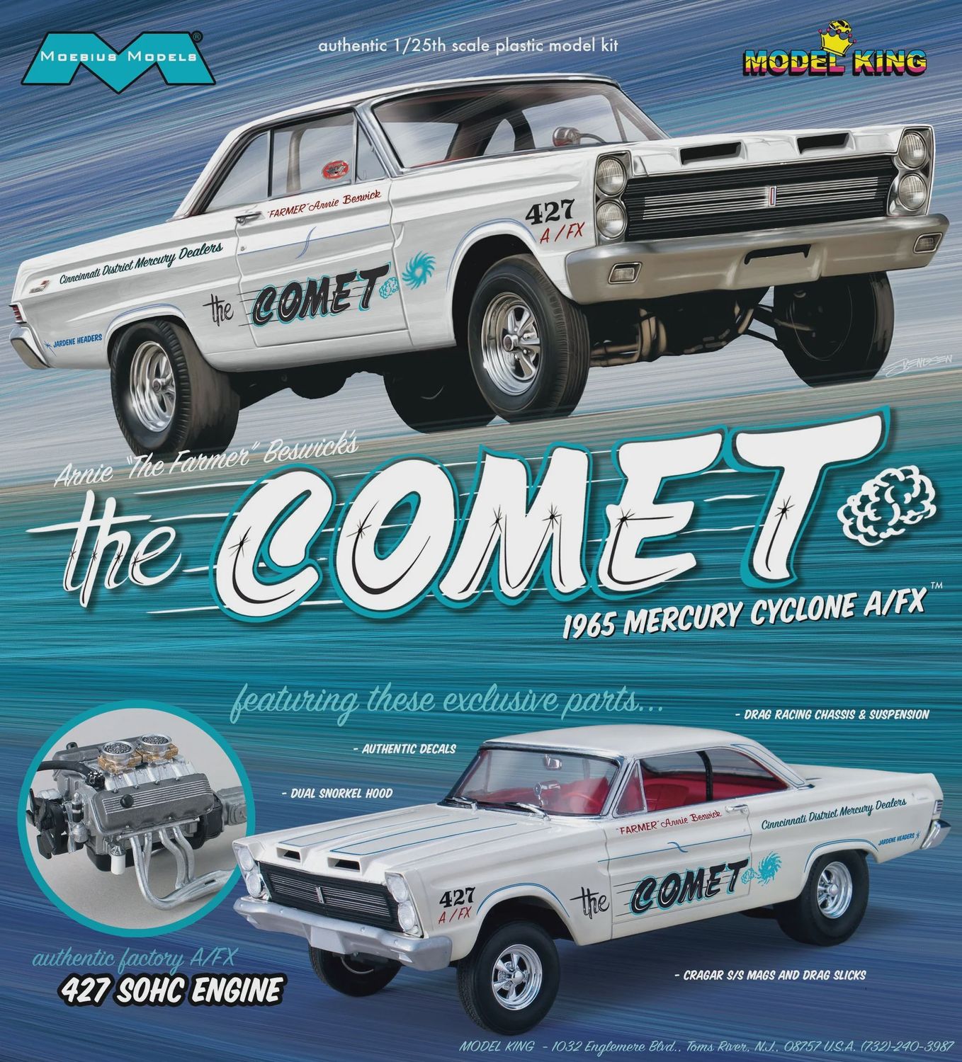 Moebuis Arnie Beswick's The Comet 1965 Mercury Cyclone A/FX (MOE1223)