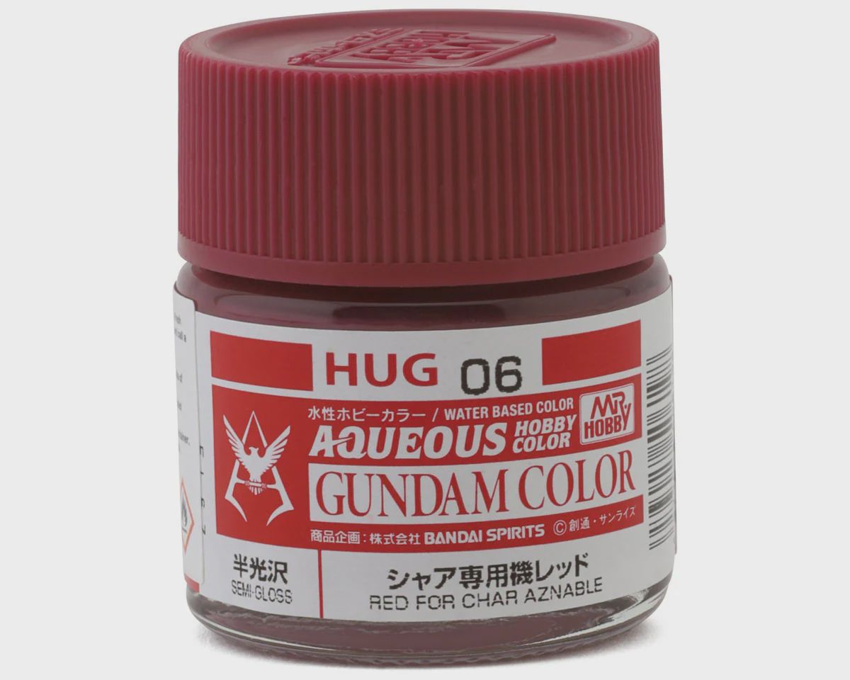 Mr. Hobby "Aqueous Gundam Color" Acrylic paint ( Gundam Red) (10ml) (GUZHUG06)