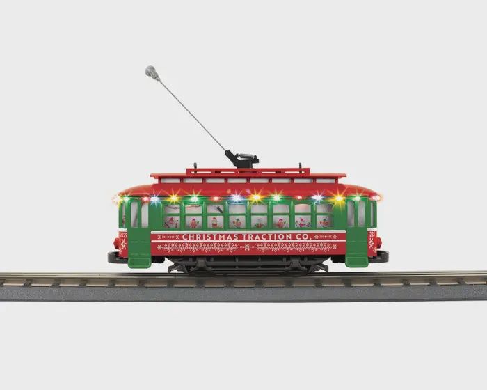 MTH O Christmas Bump-N-Go Trolley w/LED Lights (MTH305244)