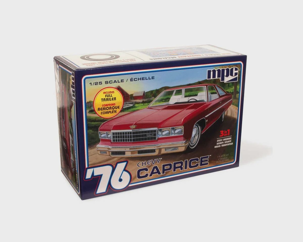 MPC 1976 Chevy Caprice w/Trailer 2T 1:25 (MPC963M)