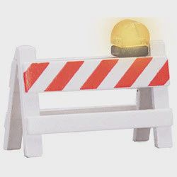 MTH O Scale Flashing Barricades (four) ) (MTH3011021)