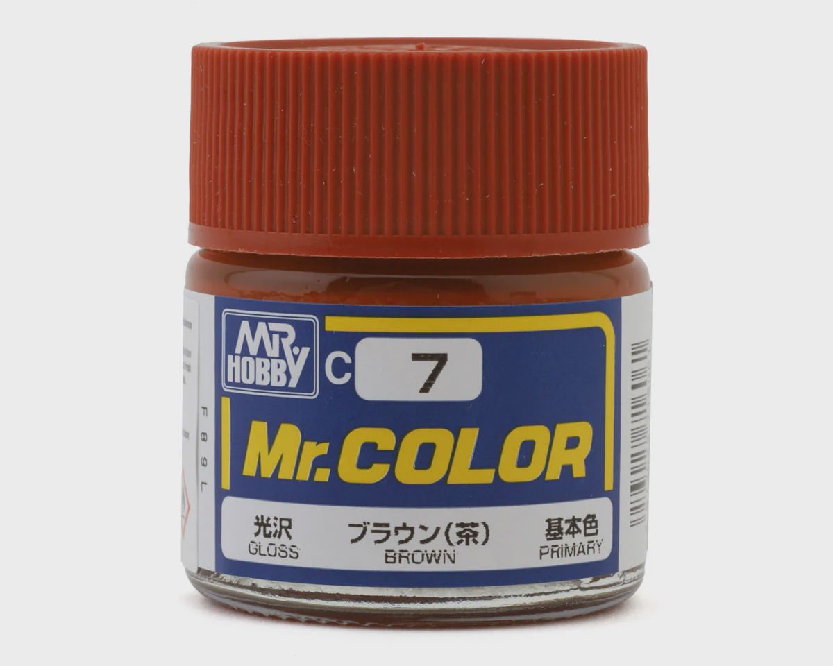 Mr. Hobby C7 Gloss Brown Acrylic Hobby Paint (10ml) (GUZC007)