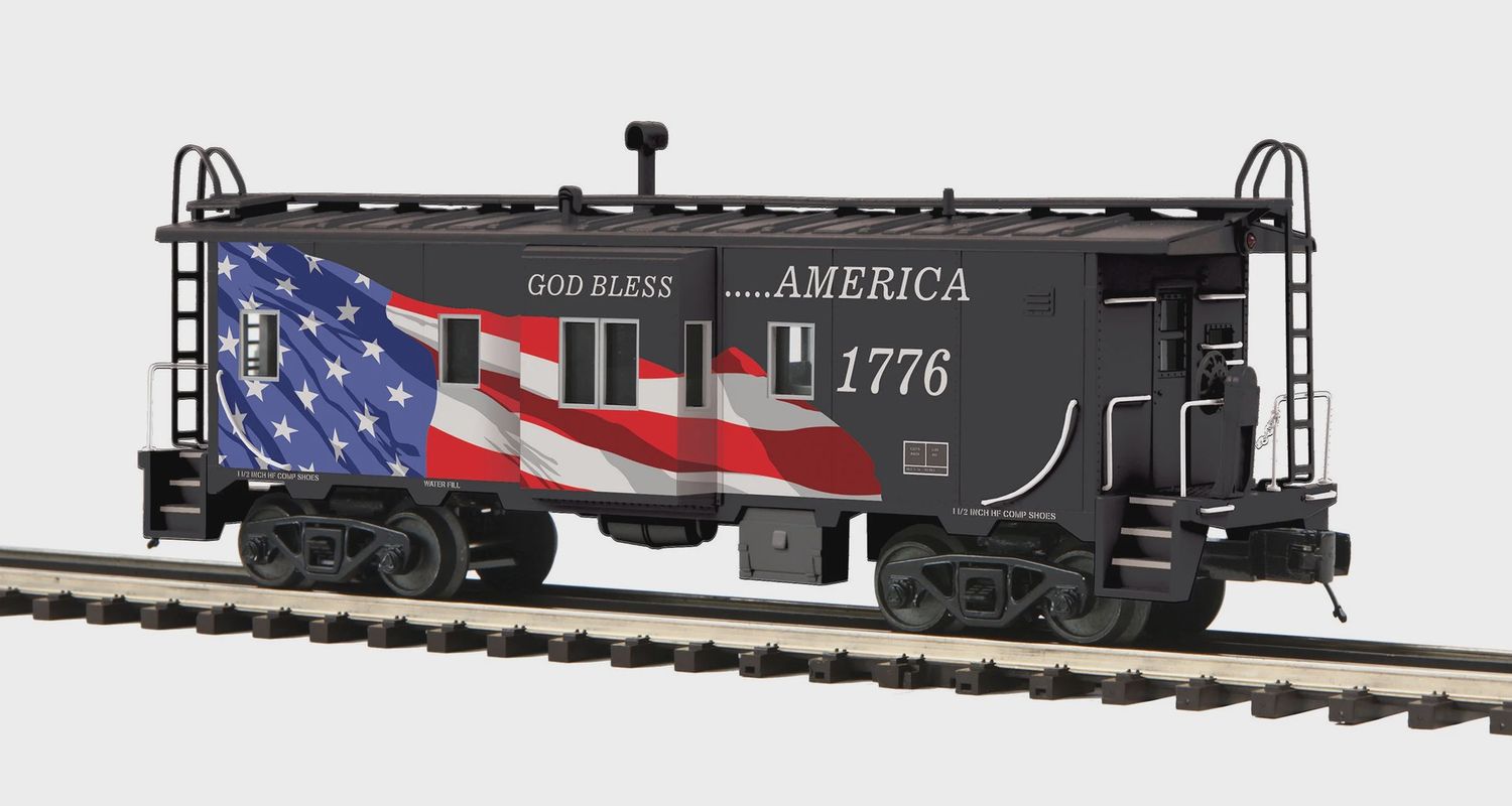 MTH Bay Window Caboose - GOD Bless America (MTH2091684)