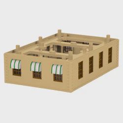 MTH City Building w/Fire Escape Single Story Addition - Maple Donuts (MTH3090262)