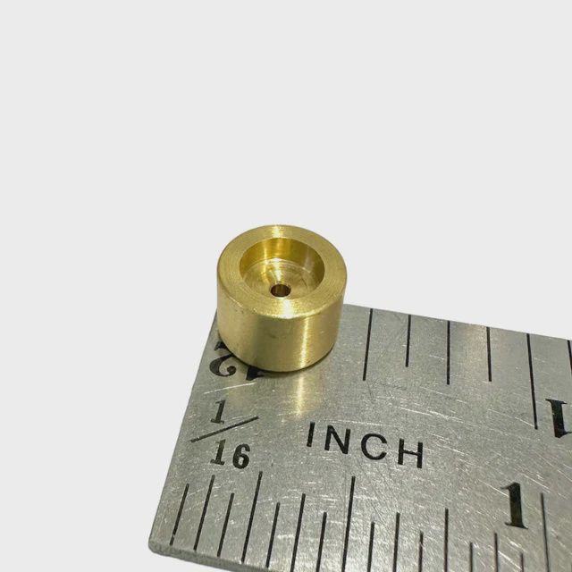 Northwest Shore Brass Flywheel -- For 1.5mm Shaft, 10mm Outside Diameter x 7mm Length (53-4006)