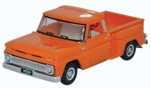 Oxford Diecast 1965 Chevrolet Stepside Pickup - Assembled -- Orange (553-87CP65002)
