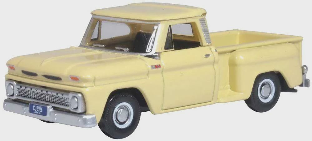 Oxford Diecast 1965 Chevrolet Stepside Pickup - Assembled -- Yellow (553-87CP65007)