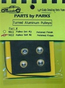 Parts by Parks 1/24-1/25 Pulley Set 4 (Polish Finish) (PBP9022)