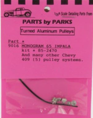 Parts by Parks 1/24-1/25 Pulley Set 1965 Chevy &amp; Chevy 409 (Spun Aluminum) (5) (PBP9016)