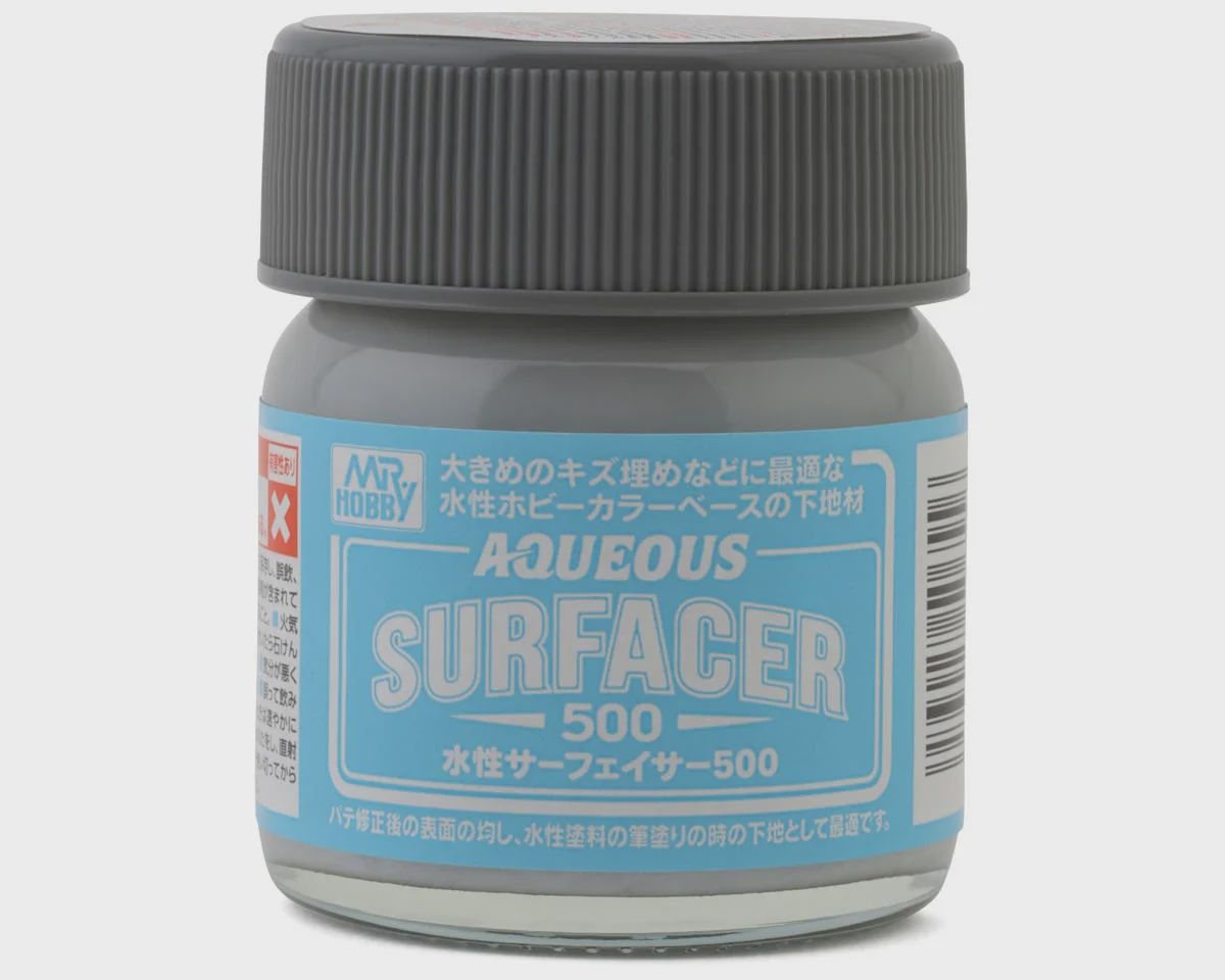 Mr. Hobby Aquious Surfacer 500 Base Sealing Acrylic Paint (Grey) (40ml) (GUZHSF04)