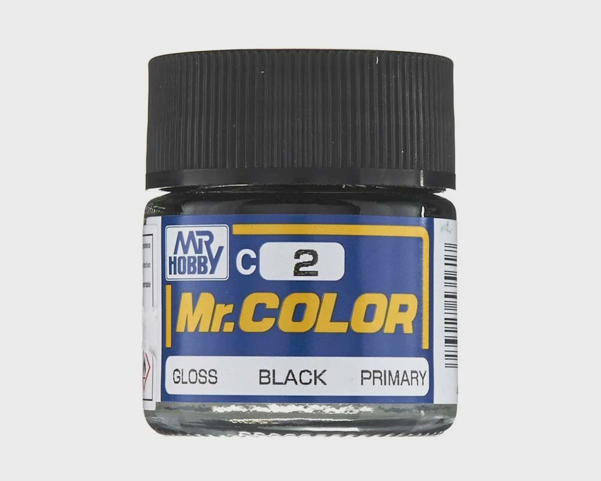 Mr. Hobby C2 Acrylic Gloss Black Paint (10ml) (GUZC002)