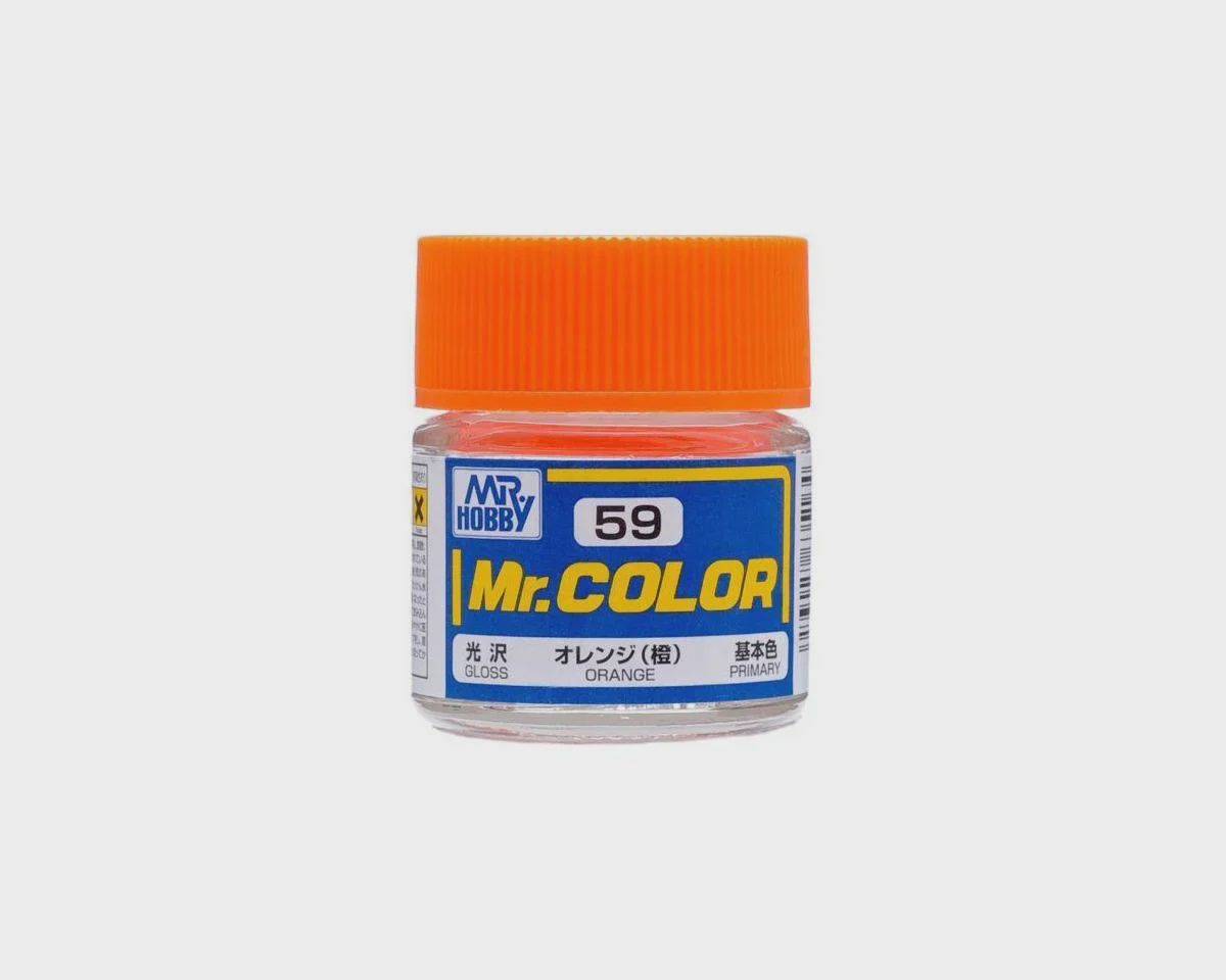 Mr. Hobby C59 Gloss Orange Acrylic Hobby Paint (10ml) (GUZC059)