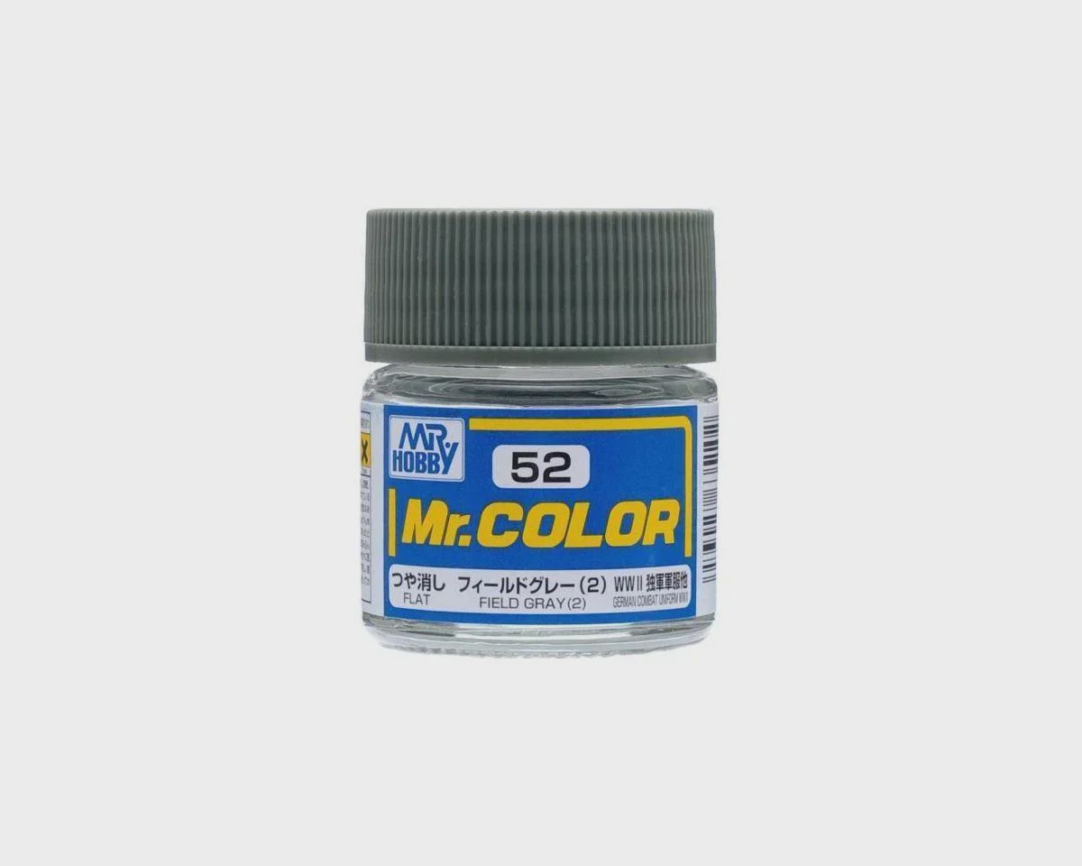 Mr. Hobby C52 Flat Field Gray Acrylic Paint (10ml) (GUZC052)