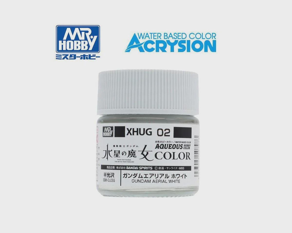 Mr. Hobby XHUG02 Gundam Aerial White "Aqueous Gundam Color" (GUZXHUG02)
