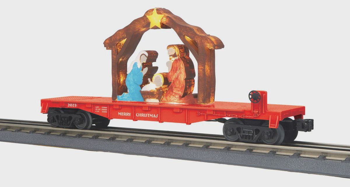 MTH O Christmas Flatcar w/Lighted Nativity Scene (MTH3076868)