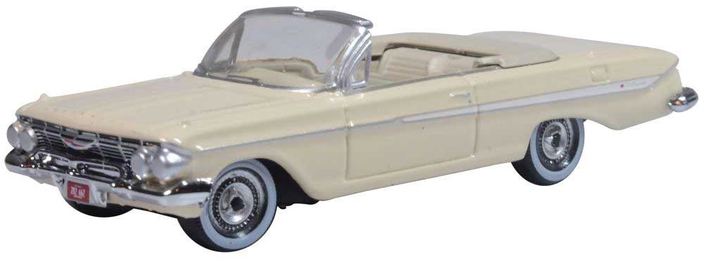 Oxford Diecast 1961 Chevy Impala Convertible - Assmd (553-87CI61005)