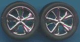 Pegasus Chrome Tiburon's Rims w/Tires (4) (PGH1258)