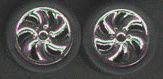 Pegasus Hobbies - 1/24-1/25 Cyclone Chrome Rims w/Tires (4) (PGH1218)