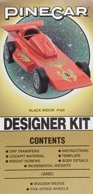 PineCar Complete Desnr Kit Black Widow (PINP420)