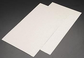 PLASTRUCT PS-13 HO Ribbed Roofs (2), White (PLS91511)