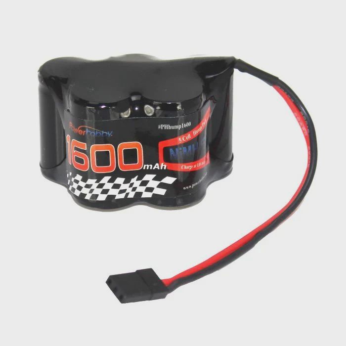 Power Hobby - 6V 1600mAh NiMH Hump Battery Pack w/ Hitec Connector (PHBPH4000)