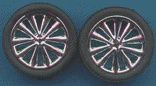Pegasus Chrome Bella's Rims w/Tires (4) (PGH1250)