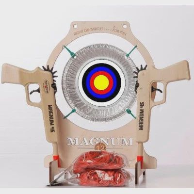 Pie Tin Target Set with 2 Magnum 45 Pistols (GL2PTT2M45-P)