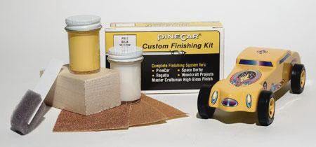Pinewood Derby Finishing Kit Baja Yellow (PINP411)